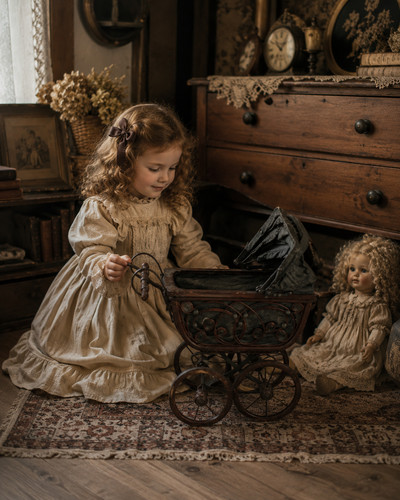 Antique dolls pram 1880 1900 - antique,