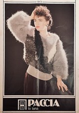 Paccia Knitting Pattern 813 Ladies Round Neck Intarsia Sweater Size 30”-40”
