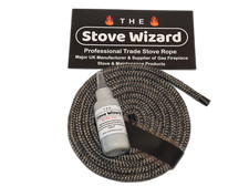 Stove Rope Door Seal Kit Black or White All Sizes Log Burner & Oven Compatible