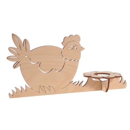 Rustic wooden chicken egg - rustic,