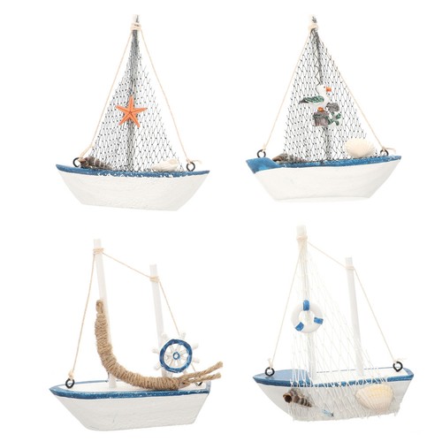 Wooden nautical sailboat model - nautical,