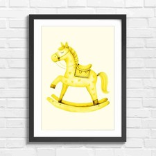Whimsical wooden rocking horse - rocking,