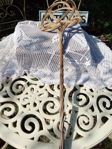 Antique cane carpet beater - cane,