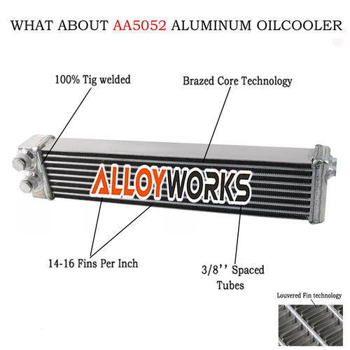 Aluminum oil cooler fits - cooler,