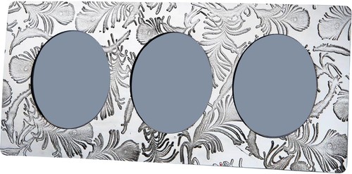 Triple pewter photo frame - triple,