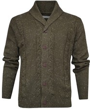Button Up Cardigan Shawl Neck