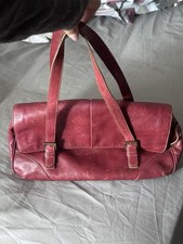 Vintage Adreinne Vittadini Burgundy Leather Shoulder Bag