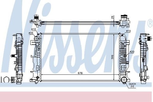 Nissens radiator for mercedes - nissens,