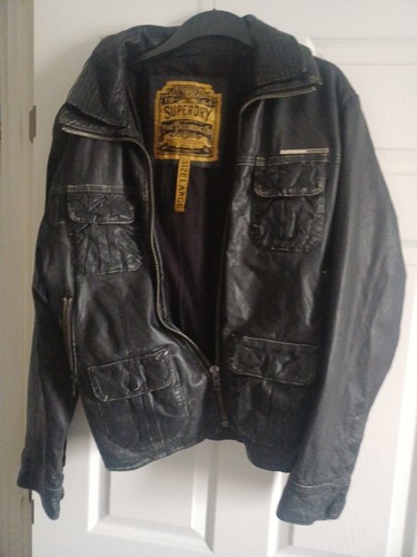 Superdry men leather jacket - superdry,
