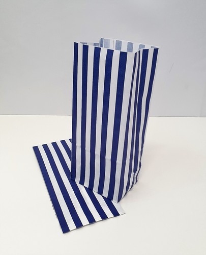 Blue strips paper bags - paper,