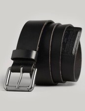 Superdry Badgeman Leather Belt - Black