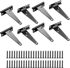 8-Pcs 4 Inch Heavy-Duty Black
