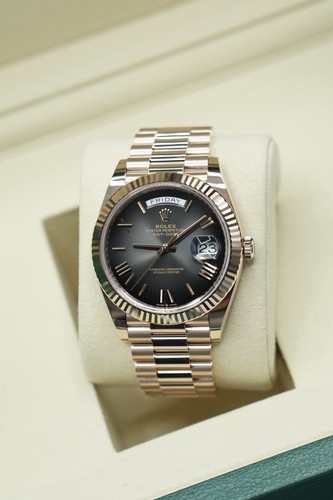 Gents 18ct rose gold rolex - gents,