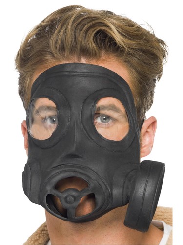 Smiffys gas mask black rubber - gas,
