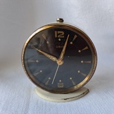 ART DECO ORIS SMALL MECHANICAL ALARM CLOCK - SWISS- FACE 6 CMS DIAMETER- WORKING