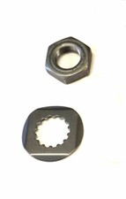 Yamaha DT 250 400 B C ( 1975-1976 ) Front Sprocket Tab Lock Washer & Nut - NEW
