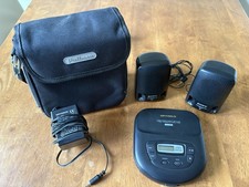 Optimus CD-8859 Portable Compact Disc Player, Sony Speakers And Carry Bag