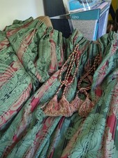 Pair Curtains Heavyweight Country House Vintage Huge 233 L X 206 W