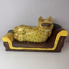 Hand Carved Wooden Cat