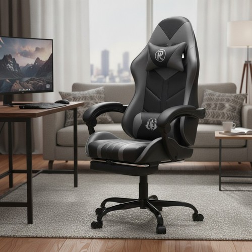 Gaming chair with footrest - gaming, &