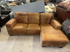 DFS Tan Real Leather L Shaped