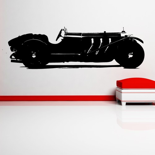 Mercedes benz ssk vinyl wall - benz,
