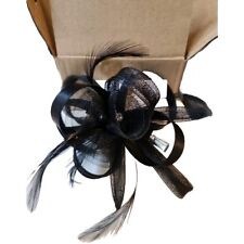 Fascinator Small Flower Feather Women Party Brooch Clip Royal Ascot Wedding Race