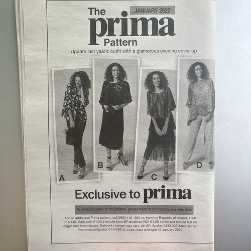 Prima sewing pattern party - prima,
