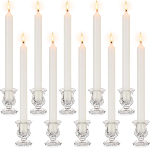 Glass candlestick holders - candlestick, set