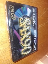 TDK SA-X 90 HIGH POSITION TYPE II BLANK CASSETTE AUDIO TAPE.  SEALED / UNUSED