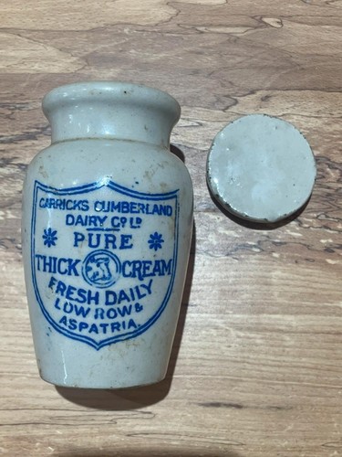Antique stoneware cream pot