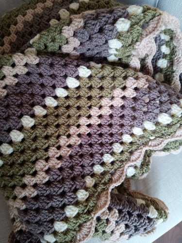 Handmade crochet blanket throw - handmade,