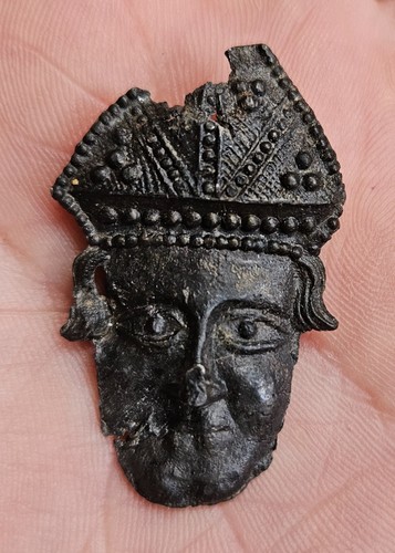 Medieval pewter pilgrim badge - pilgrim,