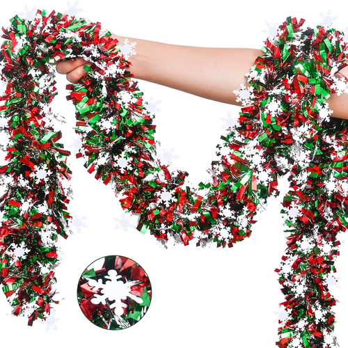 Christmas snowflake tinsel - snowflake,