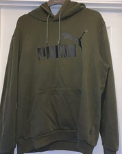 PUMA Men's Hoodie Sweatshirt Size Medium Khaki Green