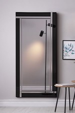 Large Mirror Black and Silver
