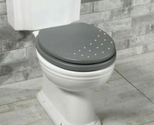 Grey Toilet Seat Wooden MDF