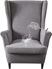 2-Piece Wingback Chair Cover