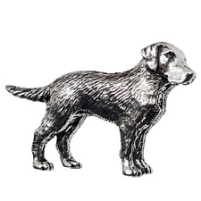 Labrador Pin Badge Pewter Lab
