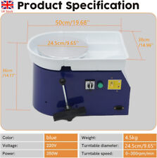 New Electric Ceramic Making Machine DIY Pottery Wheel Potter Clay Mould Craft UK