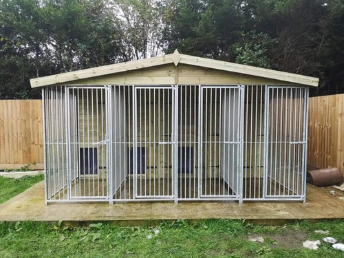 Four bay kennel - x,
