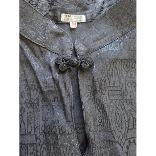 Vintage black thai - black, silk
