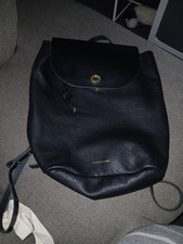 Honey Toast Black Leather Backpack Bag