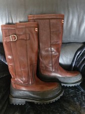 Crown Hunter Boots Size 8 Brown Leather Waterproof In Excellent Condition .