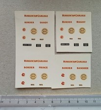 1:48 / 1:50 scale truck model waterslide decals For Robson's of Carlisle livery.