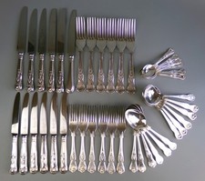 Silver Plated Cutlery Set for 6. Kings pattern. Vintage. Cooper Ludlam Sheffield