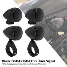 4x Motorcycle Black Front Rear