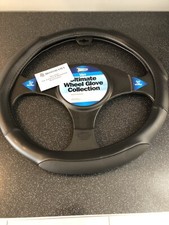 FORD TRANSIT VAN STEERING WHEEL COVER FOR WHEELS 39/41CM SOFT DELUXE GRIP BLACK 