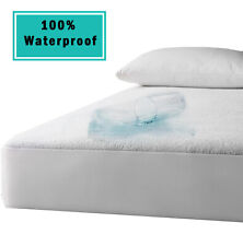 Waterproof Terry Towel Mattress Cover Protector Fitted Sheet Bed Cover Non Noisy