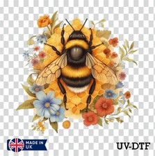 Floral bee honey comb uv - floral,